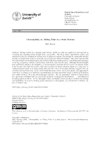 Chronophilia; Or, Biding Time in a Solar System