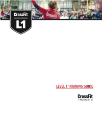 Level 1 Training Guide Level 1 Training Guide