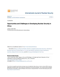Opportunities and Challenges in Developing Nuclear Security in Africa