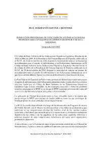 Resolucion Provisional Juveniles