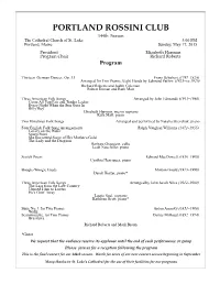 Rossini Program 5-17-15