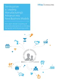 Servitization Is Leading Manufacturing's Advance Into New
