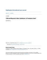 1998 and Beyond in New Caledonia: at Freedom's Gate?