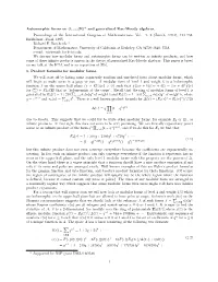 Automorphic Forms on Os+2,2(R)+ and Generalized Kac