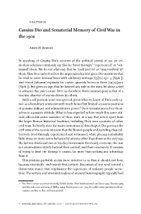 Cassius Dio and Senatorial Memory of Civil War in the 190S