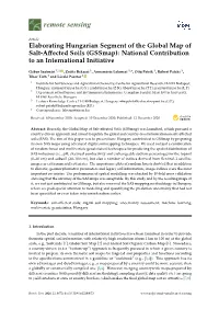 Elaborating Hungarian Segment of the Global Map of Salt-Affected Soils