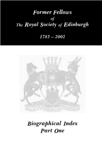 Former Fellows Biographical Index Part