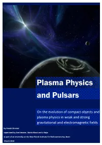 Plasma Physics and Pulsars