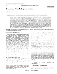 Trichoderma- Foliar Pathogen Interactions