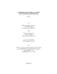 Guidelines for Statistical Analysis of Occupational Exposure Data