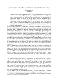 Questions of Generality As Probes Into Nineteenth-Century Mathematical Analysis Renaud Chorlay REHSEIS at the Beginning of the C