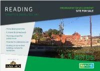 Reading Site for Sale Shinfield Road • Rg2 9Bp