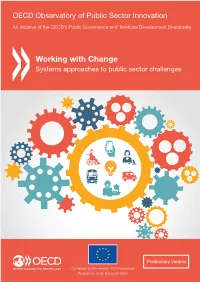 Working with Change: Systems Approaches to Public Sector