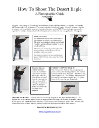 How to Shoot the Desert Eagle a Photographic Guide