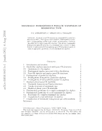 MAXIMALLY HOMOGENEOUS PARA-CR MANIFOLDS of SEMISIMPLE TYPE 3 Structure Can Be Considered As a Tanaka Structure (See [3] and Section 4)