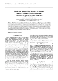 The Ratio Between the Number of Sunspot and the Number of Sunspot Groups1 ∑