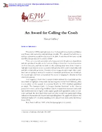 An Award for Calling the Crash · Econ Journal Watch: Fred Foldvary,Crash