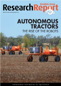 Autonomous Tractors the Rise of the Robots