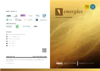 Mdpi.Com/Journal/Energies an Open