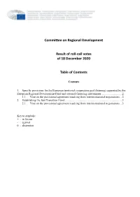 REGI Roll Call Votes Results 25 06 2018