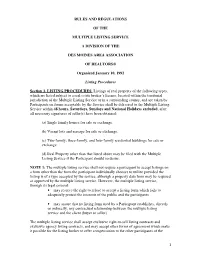 1 Rules and Regulations of the Multiple Listing Service