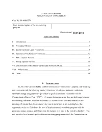 Biennial Update of the Net-Metering Program Order Entered