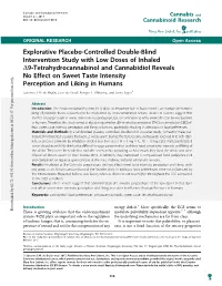 Explorative Placebo-Controlled Double-Blind Intervention Study