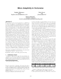 Micro Adaptivity in Vectorwise