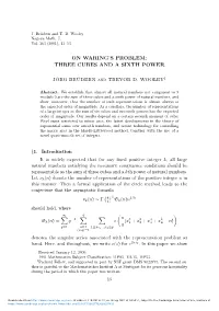 On Waring's Problem: Three
