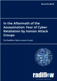 Retaliation by Iranian Attack Groups