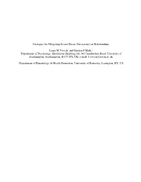 Strategies for Mitigating Sexual Desire Discrepancy in Relationships