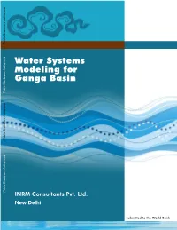 Water Systems Modeling for Ganga Basin Public Disclosure Authorized Public Disclosure Authorized