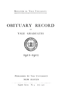1911-1912 Obituary Record of Graduates of Yale University