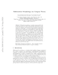 Mathematical Morphology Via Category Theory 3