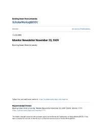 Monitor Newsletter November 23, 2009