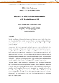 Regulation of Intercommunal Financial Flows with Geostatistics and GIS 1