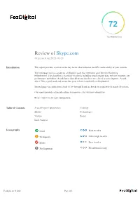 Review of Skype.Com Generated on 2021-01-21