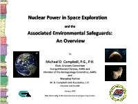 The Need for Nuclear Power in Space Exploration