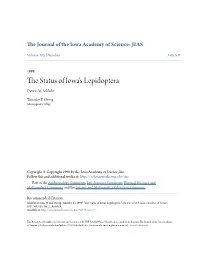 The Status of Iowa's Lepidoptera