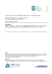UKRI Open Access Review : Consultation Analysis
