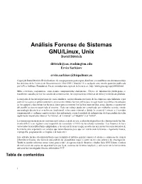 Análisis Forense De Sistemas GNU/Linux, Unix David Dittrich
