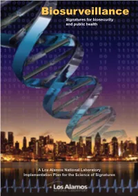 Biosurveillance Signatures for Biosecurity and Public Health