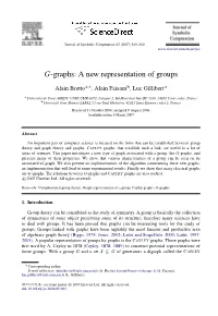 G-Graphs: a New Representation of Groups