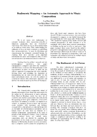 Rudiments Mapping -- an Axiomatic Approach to Music Composition