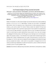 The ITS‐Based Phylogeny of Fungi Associated with Tarballs Abstract