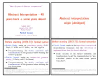 Abstract Interpretation”