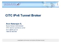 CITC Ipv6 Tunnel Broker