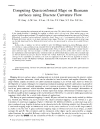 Computing Quasiconformal Maps on Riemann Surfaces Using Discrete Curvature Flow W