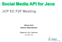 Social Media API for Java