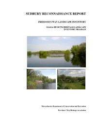 Sudbury Reconnaissance Report